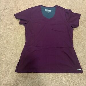 3 for $20 Greys anatomy by barco V-Neck Scrub Top - Purple size small